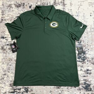 Nike NFL Green Bay Packers Dri-FIT Polo Shirt Mens Size XL Football Apparel